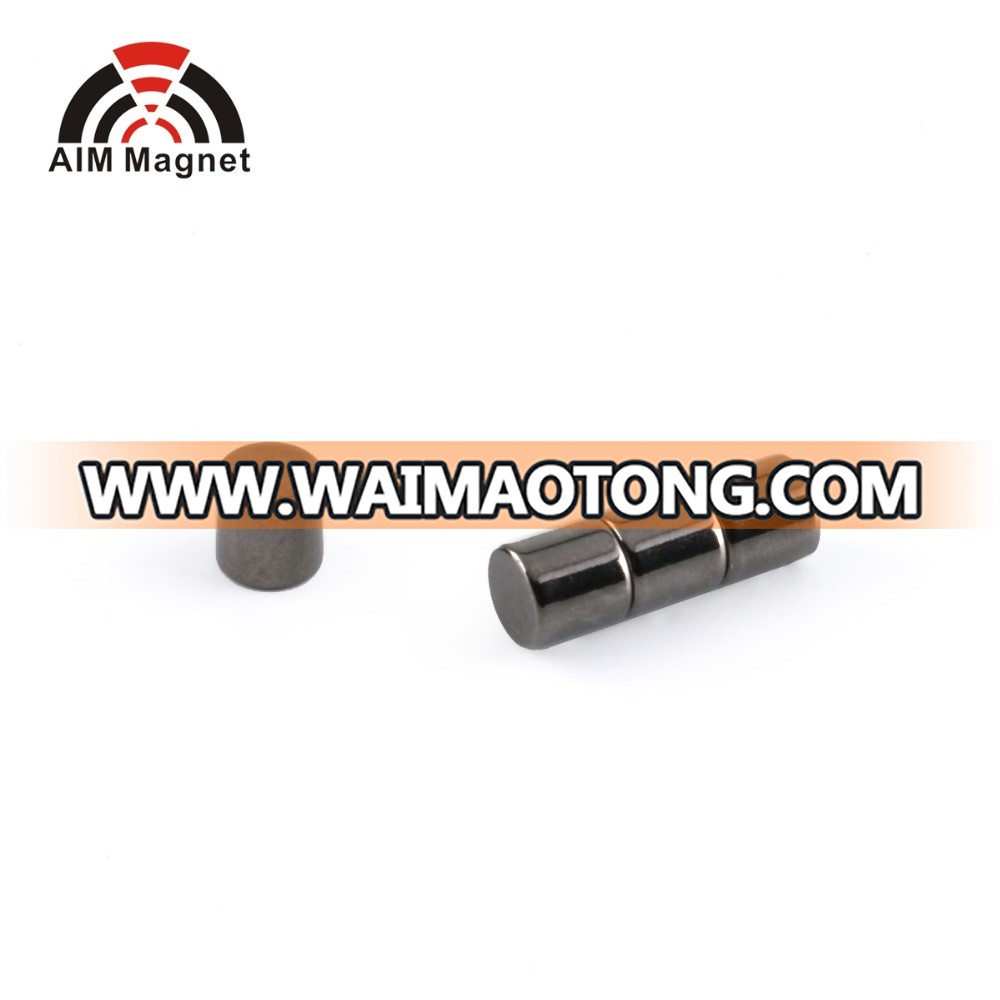 3mm cylindrical magnet black nickel-coating n35 neodymium magnet